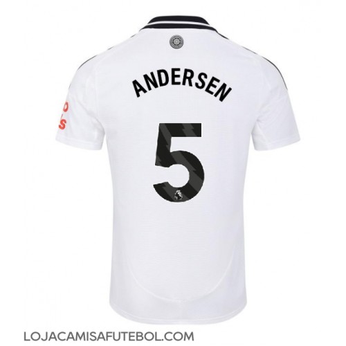 Camisa de Futebol Fulham Joachim Andersen #5 Equipamento Principal 2024-25 Manga Curta